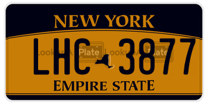 LHC3877 license plate in New York