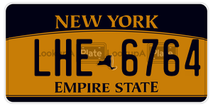 LHE6764  license plate in NY