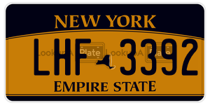 LHF3392  license plate in NY