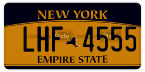 LHF4555  license plate in NY