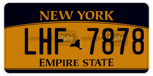 LHF7878  license plate in NY
