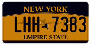 LHH7383  license plate in NY