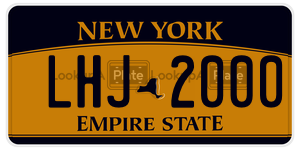 LHJ2000  license plate in NY