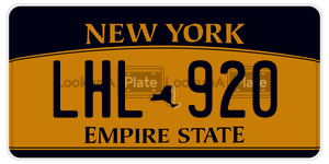 LHL920  license plate in NY