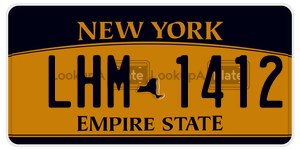 LHM1412  license plate in NY