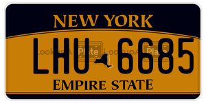 LHU6685  license plate in NY