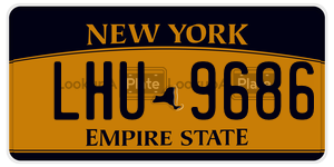LHU9686  license plate in NY