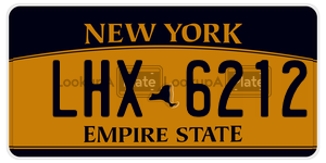 LHX6212 license plate in New York