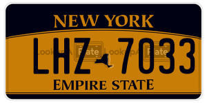 LHZ7033  license plate in NY