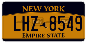 LHZ8549  license plate in NY