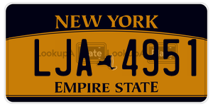 LJA4951  license plate in NY