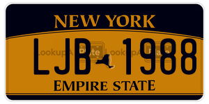 LJB1988  license plate in NY