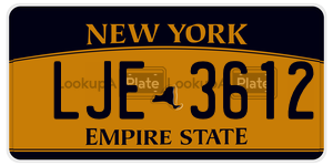 LJE3612 license plate in New York