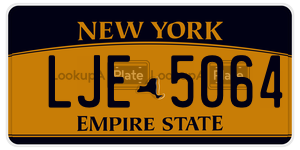 LJE5064  license plate in NY