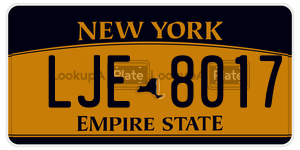 LJE8017  license plate in NY
