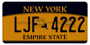 LJF4222  license plate in NY