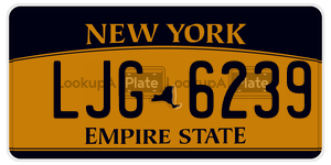 LJG6239  license plate in NY