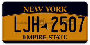 LJH2507  license plate in NY