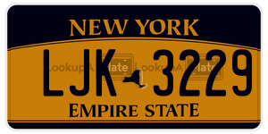 LJK3229  license plate in NY