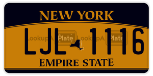 LJL1116  license plate in NY
