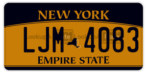 LJM4083  license plate in NY