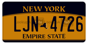LJN4726  license plate in NY