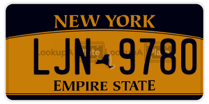 LJN9780  license plate in NY