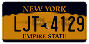 LJT4129 license plate in New York