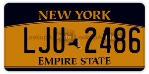 LJU2486 license plate in New York