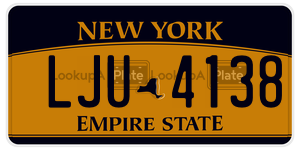 LJU4138  license plate in NY