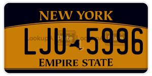 LJU5996  license plate in NY
