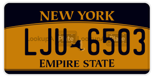 LJU6503  license plate in NY
