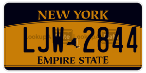 LJW2844  license plate in NY