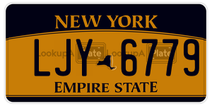 LJY6779  license plate in NY
