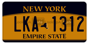 LKA1312  license plate in NY