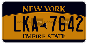 LKA7642  license plate in NY