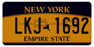 LKJ1692  license plate in NY