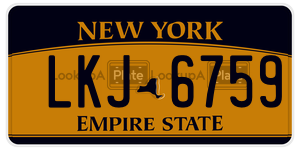 LKJ6759  license plate in NY