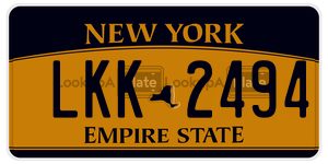 LKK2494  license plate in NY