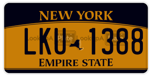 LKU1388  license plate in NY
