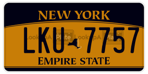 LKU7757  license plate in NY