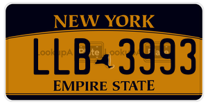 LLB3993  license plate in NY