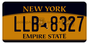 LLB8327 license plate in New York