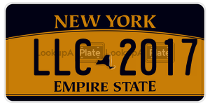 LLC2017  license plate in NY