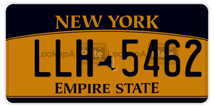 LLH5462 license plate in New York