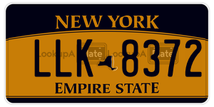 LLK8372  license plate in NY