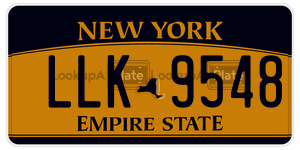 LLK9548  license plate in NY