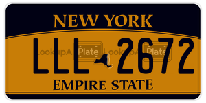 LLL2672  license plate in NY