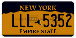 LLL5352  license plate in NY