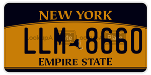 LLM8660  license plate in NY